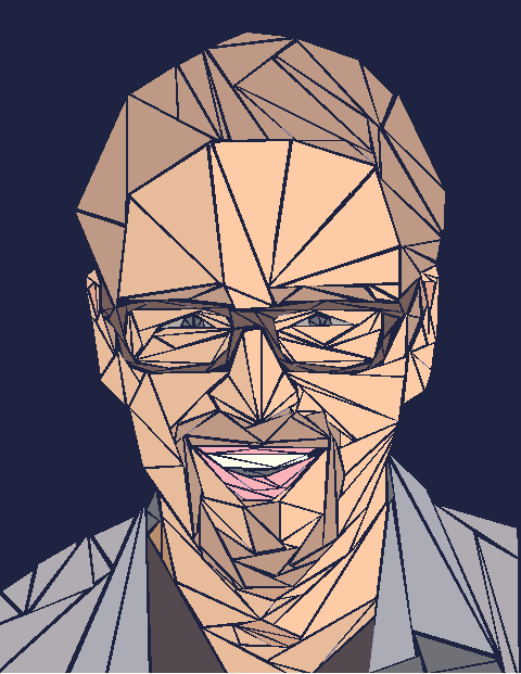 an image of my face done in triangles